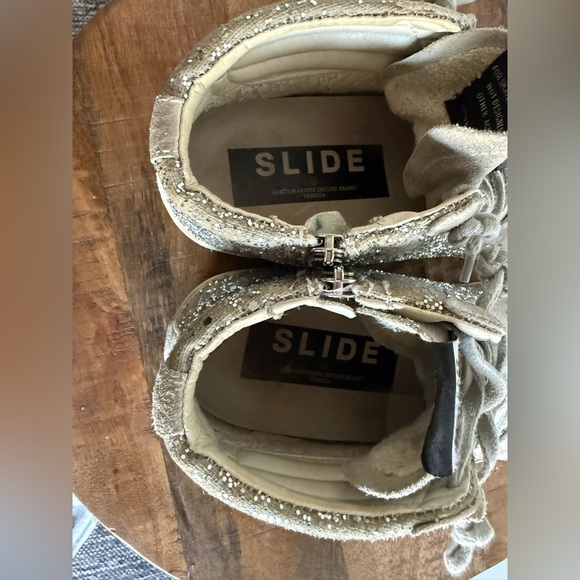 Golden Goose Silver Glitter Slides - Picture 14 of 15